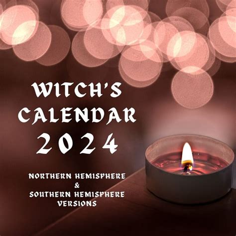 Witch S 2024 Print At Home Calendar A4 Paper Size Northern Hemisphere