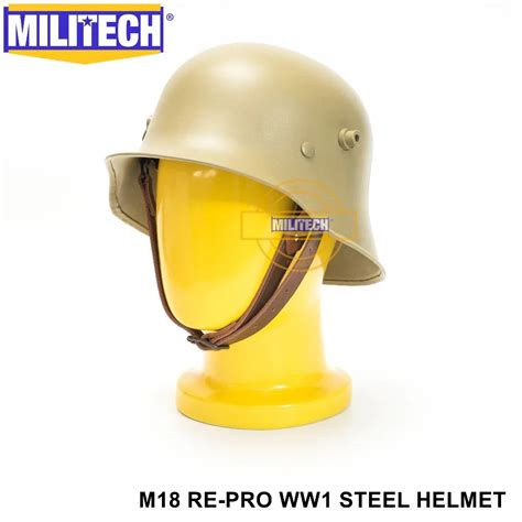 MILITECH Casco Alem N Tan DE WW One M18 Primera Guerra Mundial Colecci