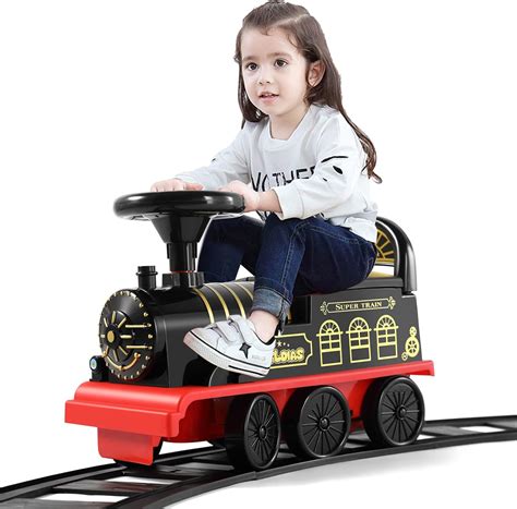 Joyldias 3 In 1 Ride On Train With 16pcs Curved Tracks 6v