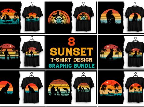 Retro Vintage Sunset T Shirt Design Graphic Buy T Shirt Designs