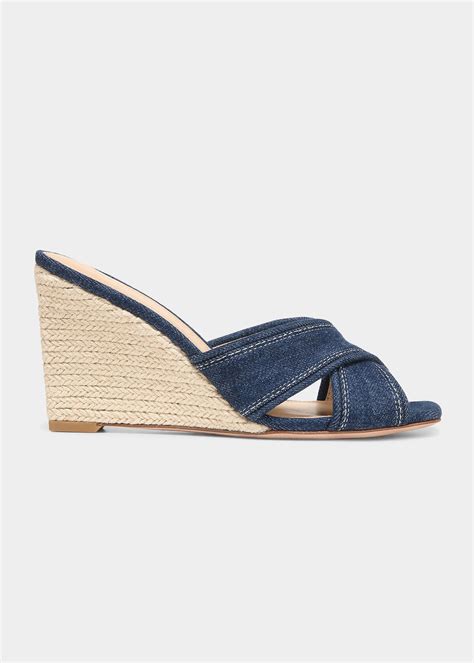 Buy Veronica Beard Edna Denim Wedge Espadrille Sandals Mountainblue