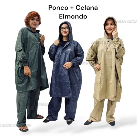 Jual Jas Hujan Ponco Lengan Celana Elmondo Prima 716 Raincoat Mantel