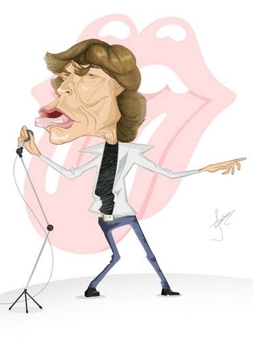 Mick Jagger Cartoon Image