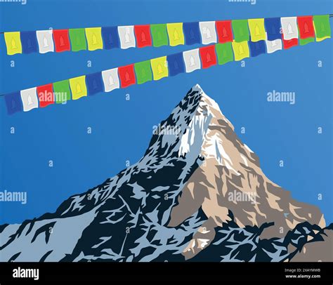 Mountain Vector Illustration Himalayas Mountains Beautiful Peak