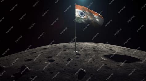 Premium AI Image | india on the moon space program