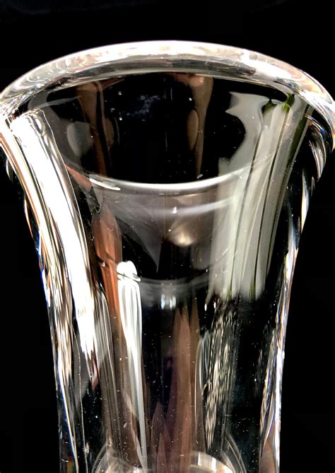 beautiful contemporary cofrac art verrier france crystal vase  etsy
