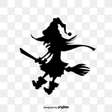 Halloweenwitch Riding Broom Silhouette PNG And Vector Images Free Download - Pngtree