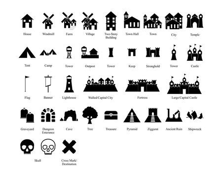 Fantasy Map Legend Symbols