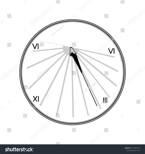 Sundial Icon Sun Clock Outline Antique Stock Vector Royalty Free 1710951079 Shutterstock