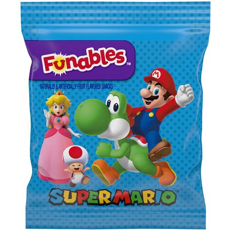 Funables Super Mario Fruit Flavored Snacks Gluten Free Fat Free 0 8 Oz 10 Count