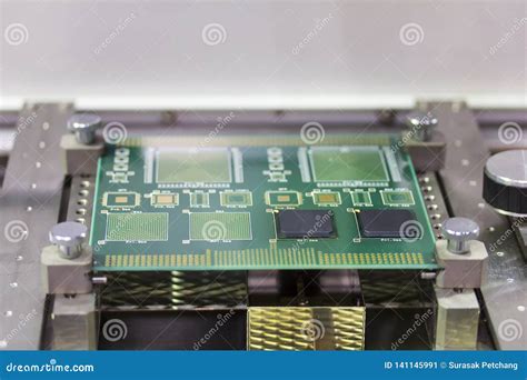 Close Up Green Electronic Printed Circuit Board Pcb For Computer Or