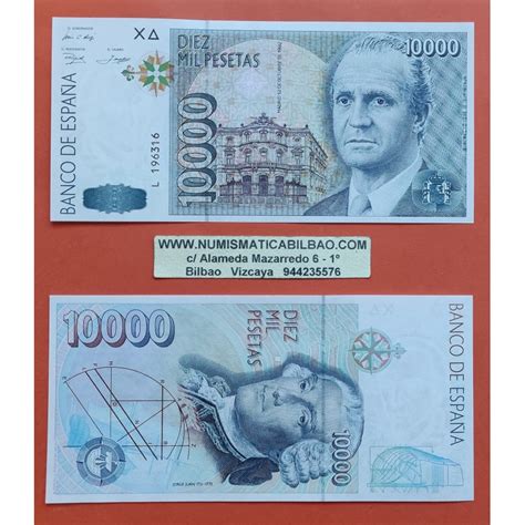 ESPAÑA 10000 PESETAS 1992 JUAN CARLOS I Serie L Pick 166 BILLETE NUEVO