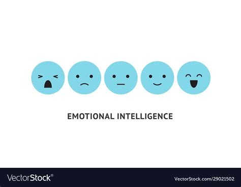 Emotion faces ranking scale blue smiles Royalty Free Vector