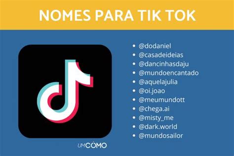 NOMES Para TIK TOK Criativos A Lista Mais ORIGINAL