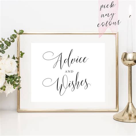 Advice And Wishes For The New Mr And Mrs Printable Date Idea Etsy Uk