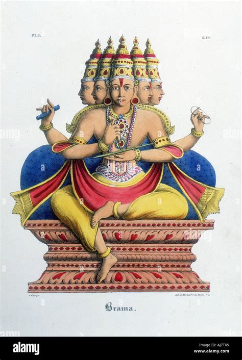 Brahma Primero Dios De La Trinidad Hind Trimurti Y Creador Del