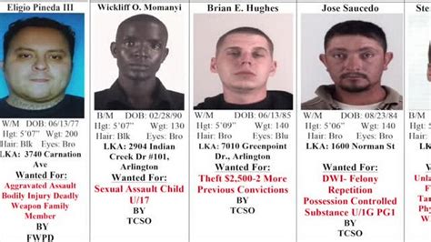 Tarrant County S Most Wanted Criminals June Fort Worth Star