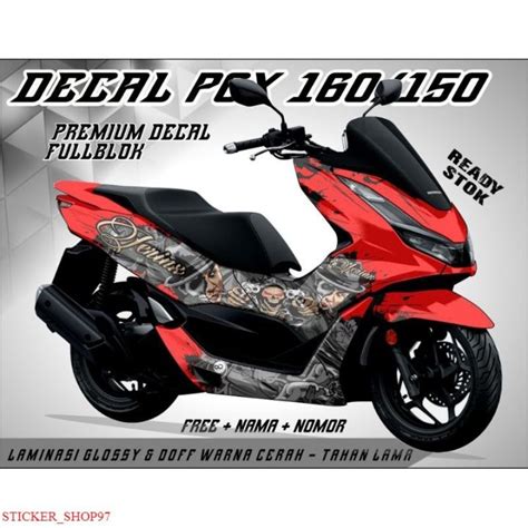 PREMIUM Decal Sticker Variasi Honda PCX 160 New Full Body Striping