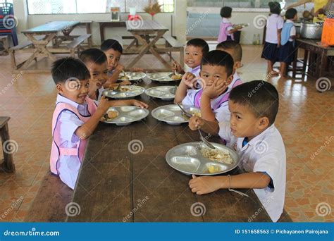 Thai Students are Enjoy in Lunch Time. . Editorial Stock Photo - Image of happy, cheerful: 151658563