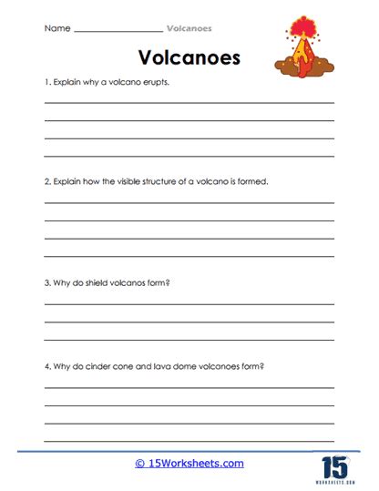 Volcanoes Worksheets - 15 Worksheets.com