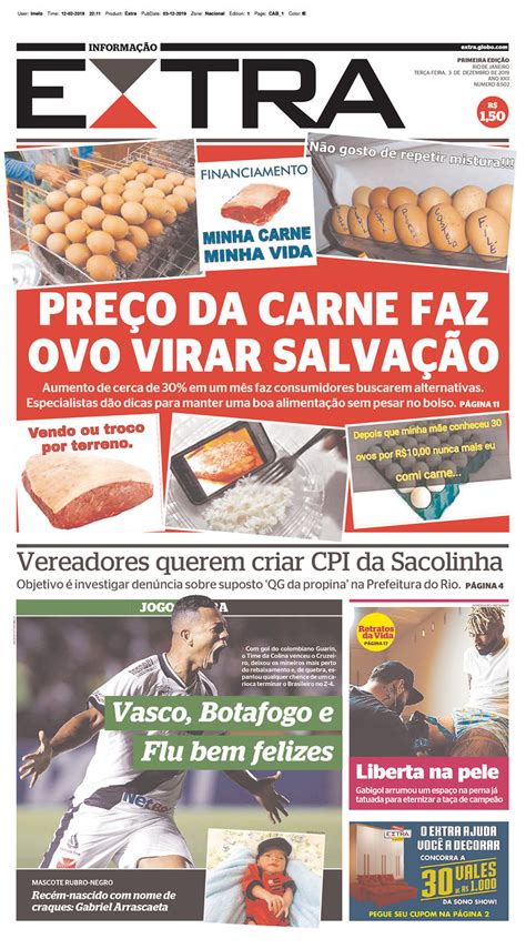 CAPA DO EXTRA RJ DESTA TERÇA FEIRA 03 DE DEZEMBRO AMAZÔNIA ACONTECE