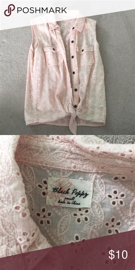 Light Pink Lace Tie Up Shirt