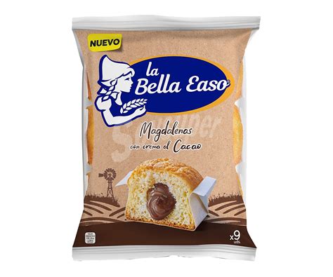 La Bella Easo Magdalenas Rellenas De Crema Al Cacao 360 G