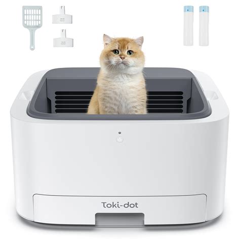 One Touch Semi Self Cleaning Cat Litter Boxes Open Top Design