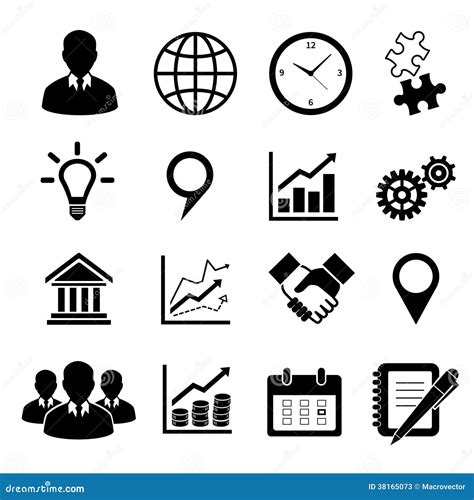 Business Icons Set For Infographics Stock Vector Illustration Of