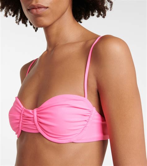 Mia Bikini Top In Pink Jade Swim Mytheresa