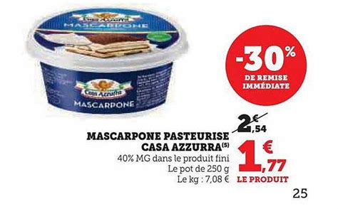 Promo Mascarpone Pasteurisé Casa Azzurra chez Hyper U iCatalogue fr