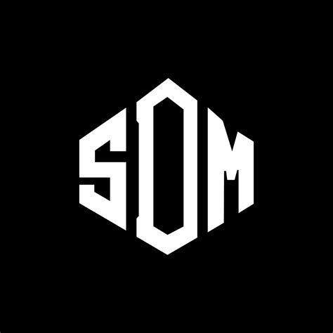 diseño de logotipo de letra sdm con forma de polígono diseño de