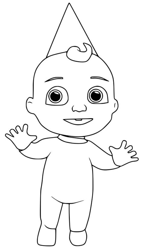 Coloriage Bébé Jay Jj De Cocomelon Pendant La Fête