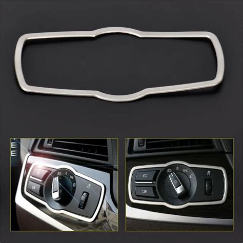 DWCX Car Decorative Moldings Chrome Interior Headlight Switch Button