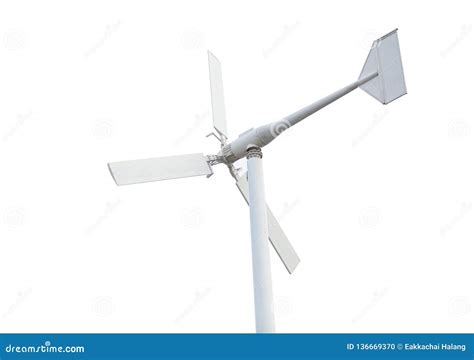 Wind Turbine Isolated On White Background Stock Photo Image Of Mill