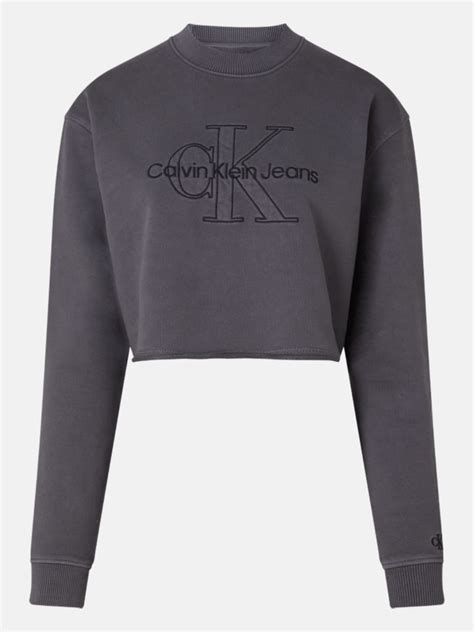 Calvin Klein Jeans Monologo Washed Sweatshirt Felpe Donna Nencini Sport