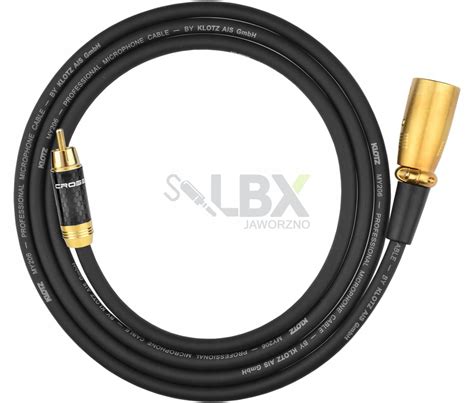 Kabel przewód XLR męski RCA Klotz 5m LBX Systemy Audio