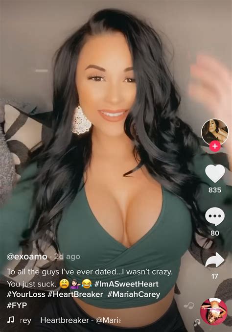 Busty TikTok Performer In A Low Cut Green Crop Top Green Crop Top