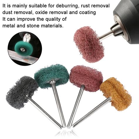 Meuleuse T Te Brosse Abrasive En Nylon Pour Mini Perceuse Ou Dremel