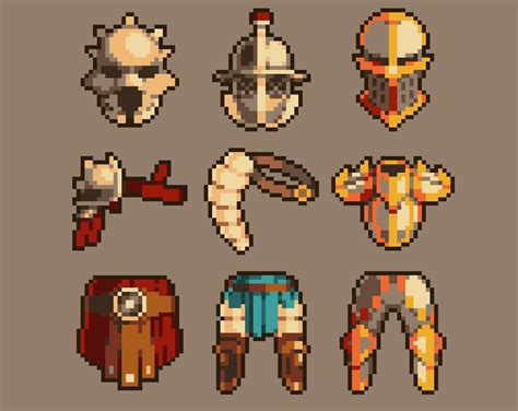 120 Pixel Art Armor Icons #4 by MedievalMore