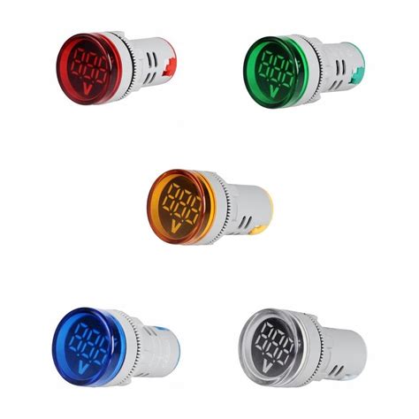 5 Pack Cyfrowy Amperomierz Okrągły Woltomierz LED lovoskiy 163