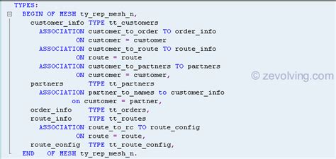 Abap 740 Meshes A New Complex Type Of Structures