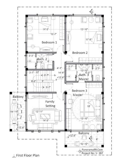 V 387 Luxury Modern Duplex House Plans 3 Bedroom 3 Imagen 3 House Plans