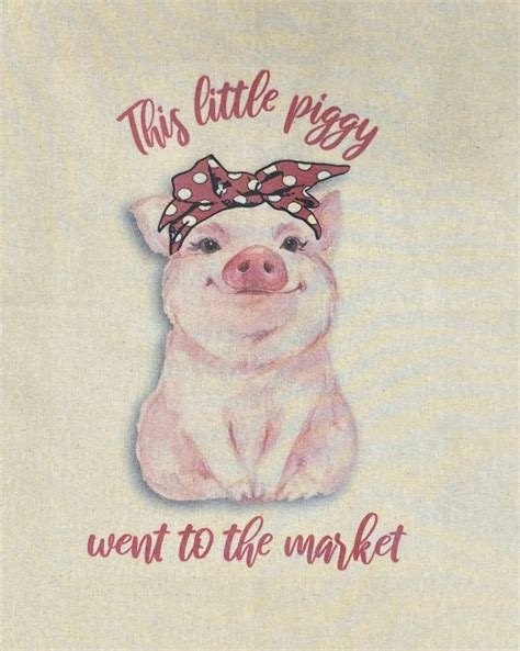 Este Cerdito Fue Al Mercado Cerdito Cerdos Amantes Del Etsy