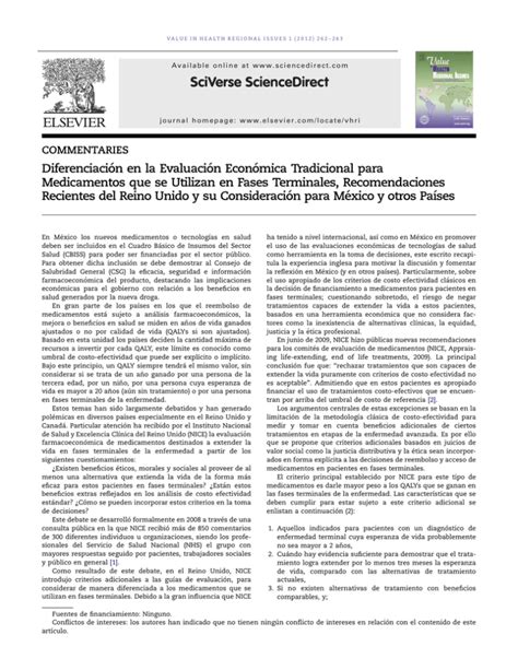 Diferenciacion En La Evaluacion Economica Tradicional