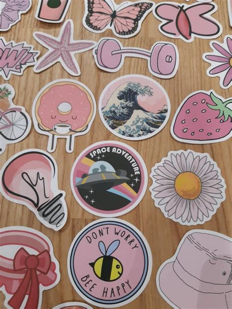 Pink Sticker Pack Girly Stickers Laptop Stickers Etsy