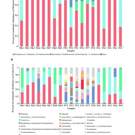 Taxonomic Composition Of Highly Abundant Bacterial Phyla And Genera