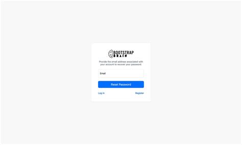 Bootstrap Free Password Reset Form Template Bootstrapbrain