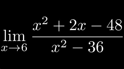 Compute The Limit By Factoring Youtube