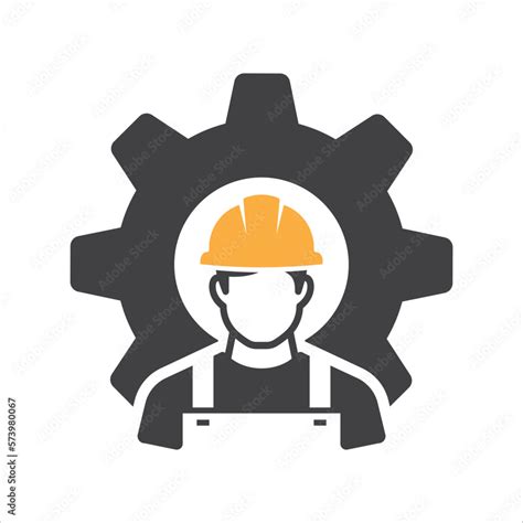 Safety Worker Icon Industrial Worker Icon Construction Safety Icon